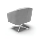 Ver imagem 4 de Cadeira Sala de Jantar Giratória Base Cromada Stella Suede D03 - D'Rossi Cor Cinza