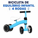 Ver imagem 2 de Bicicleta de Equilíbrio Infantil 4 Rodas sem Pedal Azul Utimix para Criança 1 a 3 Anos