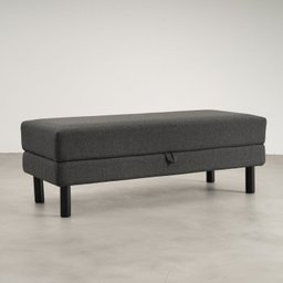 Conjunto Sofá 3 Lugares com Puff Baú 1200cm e Bandeja Antúrio CabeCasa MadeiraMadeira - 12