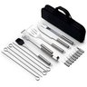Kit Churrasco Inox Maleta Premium Churrasqueiro Profissional 20 Unidades - Acompanha Estojo com Alça - 4