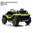 Ver imagem 3 de Mini Carro Elétrico 12v Volkswagen Buggy Controle Remoto Infantil Verde Importway Bw432vd Motorizado