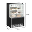 Ver imagem 3 de Vitrine Refrigerada Confeitaria Dupla Ação GPEA-075R PR Gelopar Preta 127v