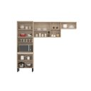 Ver imagem 5 de Cozinha Compacta Modulada Firenze 03 Peças 7 Portas Cinza/Avena Touch/Grafito