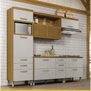 Ver imagem 1 de Cozinha 4 Peças Princesa 7 Portas 7 Gavetas MDF 264cm Freijó com Off White