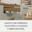 Ver mais imagens de Cozinha 4 Peças Princesa 7 Portas 7 Gavetas MDF 264cm Freijó com Off White