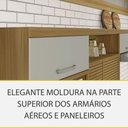Ver imagem 7 de Cozinha 4 Peças Princesa 7 Portas 7 Gavetas MDF 264cm Freijó com Off White