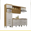 Ver imagem 5 de Cozinha 4 Peças Princesa 7 Portas 7 Gavetas MDF 264cm Freijó com Off White