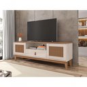 Ver imagem 4 de Rack Para Tv Havertz Com Pintura Efeito Palha Off White/Noce