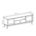 Ver imagem 3 de Rack Para Tv Havertz Com Pintura Efeito Palha Off White/Noce