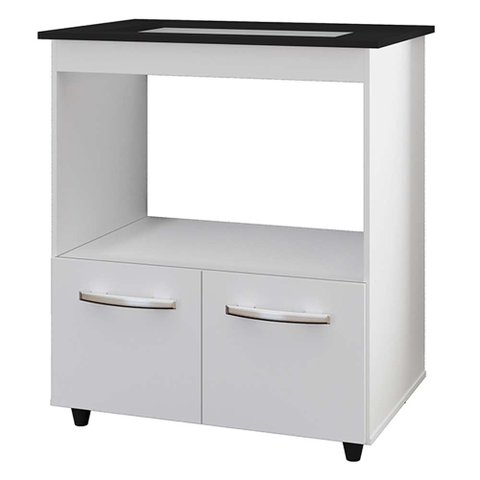 Balcao para Cooktop 4 Bocas Elisa Branco Moblis