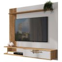 Ver imagem 1 de Painel Tv 65 Pol e Bancada Suspensa 161cm Malu Cinamomo/off B02 - Mpozenato