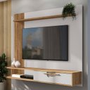 Ver imagem 2 de Painel Tv 65 Pol e Bancada Suspensa 161cm Malu Cinamomo/off B02 - Mpozenato