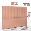 Ver imagem 4 de Cabeceira Cama Box King 195 cm Dália W01 Linho Rosê - Lyam Decor