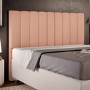 Ver imagem 2 de Cabeceira Cama Box King 195 cm Dália W01 Linho Rosê - Lyam Decor