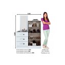 Ver imagem 2 de Armário Multiuso Infantil B14 + 1 Cômoda B700 Branco - Henn