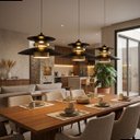 Ver imagem 5 de Pendente Grandia 38cm Preto com Dourado E27 Bivolt
