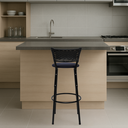 Ver imagem 6 de Banqueta para Bancada Banco Alto Junco Preto Balcão Cozinha Gourmet Bar Área de Lazer Piscina