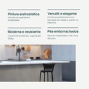 Ver imagem 5 de Banqueta para Bancada Banco Alto Junco Preto Balcão Cozinha Gourmet Bar Área de Lazer Piscina