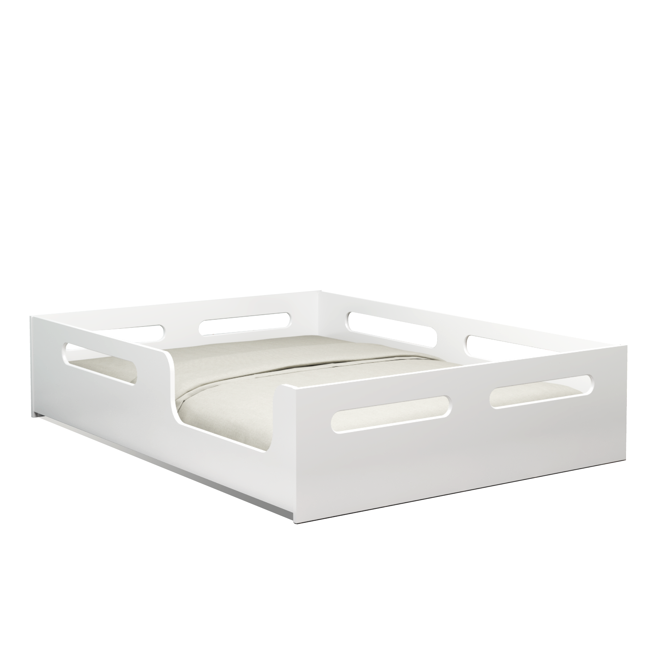 Cama Montessoriana Casal com Proteção Lateral 100% Mdf - 3