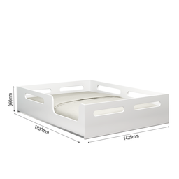 Cama Montessoriana Casal com Proteção Lateral 100% Mdf - 4