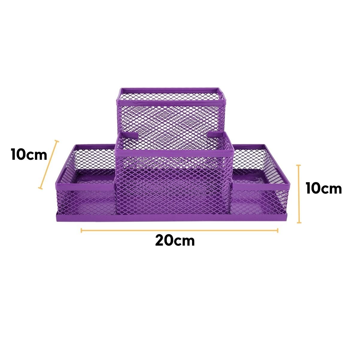 Porta Caneta Porta Treco Porta Lapis Organizador de Mesa Escritório - Roxo - 5