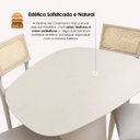 Ver imagem 6 de Mesa de Jantar Orgânica 4 Lugares Madeira Maciça e MDF Yescasa Off White