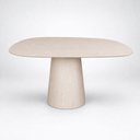Ver imagem 1 de Mesa de Jantar Orgânica 4 Lugares Madeira Maciça e MDF Yescasa Off White