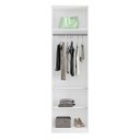 Ver imagem 4 de Guarda Roupa Modular 2 Portas 70cm Prateleiras/cabideiros Altezza Clean Belmax:branco