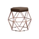Ver imagem 2 de Kit 4 Puffs Decorativos Aramado Vanessa-Assento Marrom