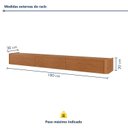 Ver imagem 3 de Rack Suspenso Oslo para TV Ate 75 Polegadas 3 Gavetas em MDF Naturalle