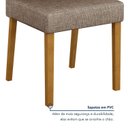 Ver imagem 5 de Kit 4 Cadeiras para Sala de Jantar Pés em Madeira Maciça Mari Bege/Cinamomo/Linho