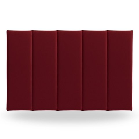 Kit 5 Peças Cabeceira Modular Cama Box 45x20 Solteiro Cores:vermelho