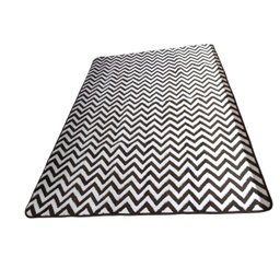 TAPETE JACQUARD SALA LUXUOSO 2,00X1,30 - ONDAS MARROM ESCURO - 2