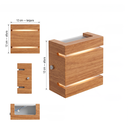 Ver imagem 3 de Arandela c/ Friso Freijo Acrilux para Parede ou Muro 12x12 Freijó | 127/220V