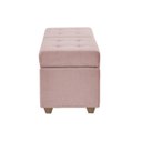 Ver imagem 5 de Canto Alemão Recamier Bau + Painel Madri 140cm Suede Rosa Bebe - Inova Decor