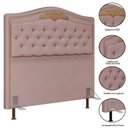 Ver imagem 3 de Cabeceira Cama Box Casal 140cm C/ Calçadeira Baú J02 Rosê