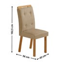 Ver imagem 5 de Conjunto 2 Cadeiras Celine Estrutura MDF Assento Estofado Amadeirado Moderna