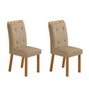 Ver imagem 4 de Conjunto 2 Cadeiras Celine Estrutura MDF Assento Estofado Amadeirado Moderna