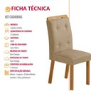 Ver imagem 6 de Conjunto 2 Cadeiras Celine Estrutura MDF Assento Estofado Amadeirado Moderna