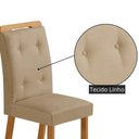 Ver imagem 3 de Conjunto 2 Cadeiras Celine Estrutura MDF Assento Estofado Amadeirado Moderna