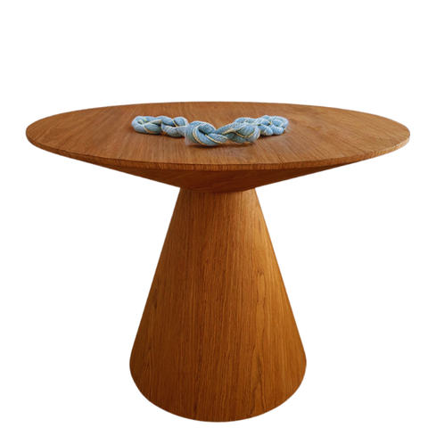 Mesa de Jantar Redonda Cone Eclipse Madeira Freijó 80cm