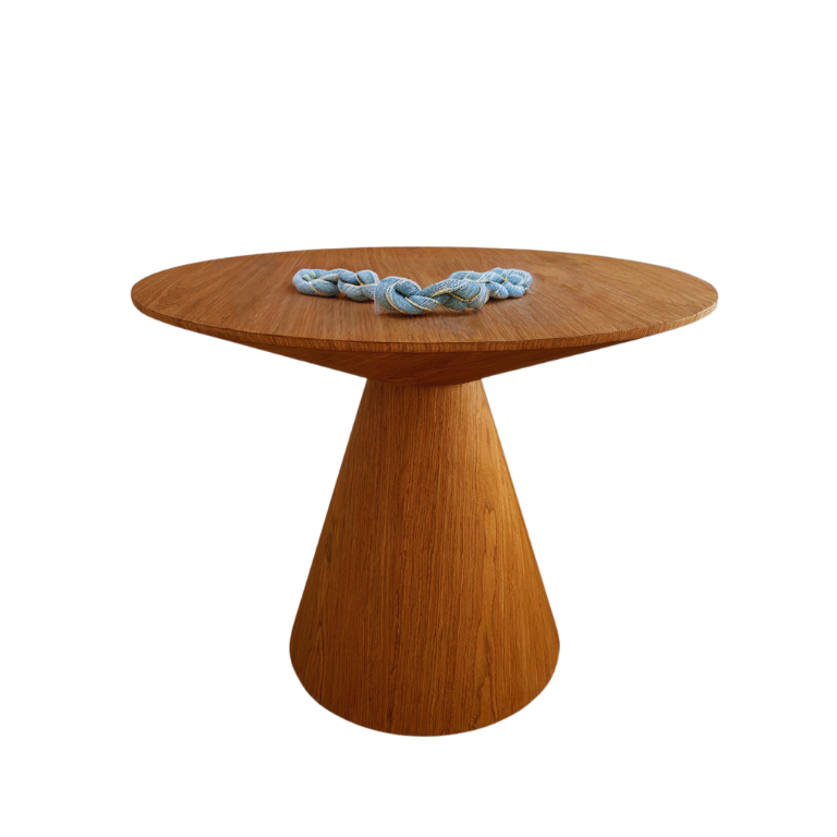Mesa de Jantar Redonda Cone Eclipse Madeira Freijó 80cm