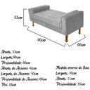 Ver imagem 6 de Recamier Divã Félix Baú 0,90M Estofado Luiz XV Sofá Suede Cinza para Sala de Estar