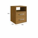 Ver imagem 3 de Mesa de Cabeceira 48cm com 2 Gavetas e Nicho Integrato