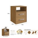 Ver imagem 5 de Mesa de Cabeceira 48cm com 2 Gavetas e Nicho Integrato