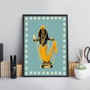 Ver imagem 2 de Quadro Candomblé Oxum - Estrelinhas 33x24cm:madeira Preta