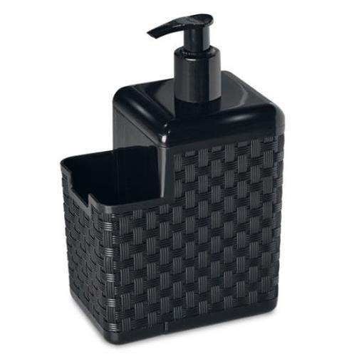 Porta Detergente E Esponja Com Bico Dosador Rattan Preto 25775 Arqplast - 5