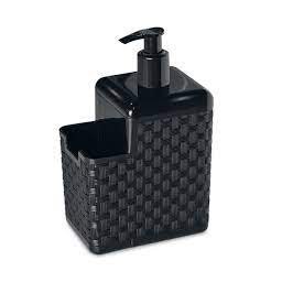 Porta Detergente E Esponja Com Bico Dosador Rattan Preto 25775 Arqplast - 1