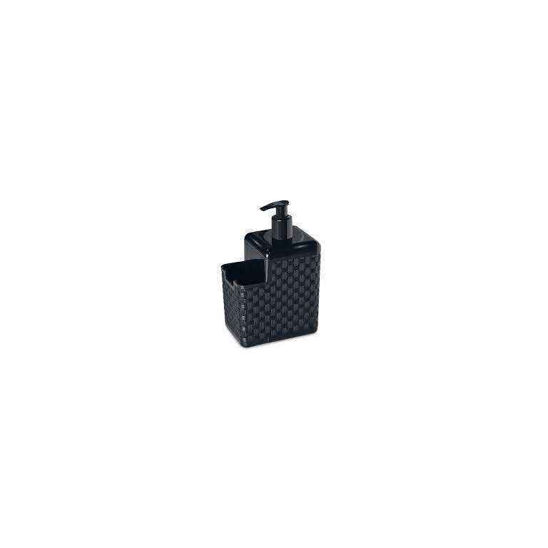 Porta Detergente E Esponja Com Bico Dosador Rattan Preto 25775 Arqplast