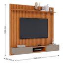 Ver imagem 2 de Painel para Tv Home Suspenso Ripado Ambiente Loft 1.8 Nature Gianduia - Imcal
